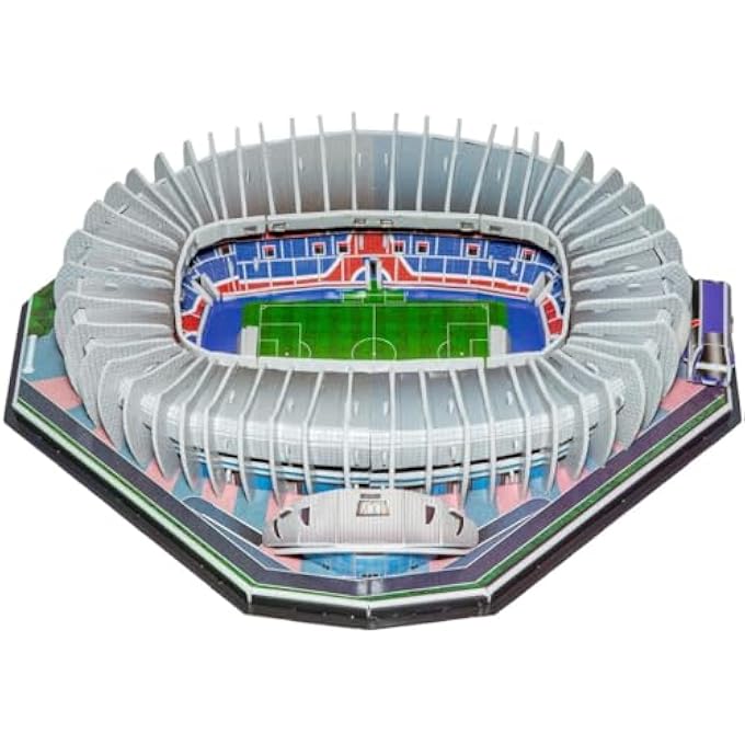 PUZZLME PARC DES PRINCES STADIUM 3D PUZZLE  PARIS SAINT GERMAIN ARENA ASSEMBLY BUILDING KIT - AUTHENTIC & REALISTIC DETAILING, NO TOOLS REQUIRED - PUZZLES FOR ADULTS & KIDS - 32X27X6CM, 123-PIECES - Image 3